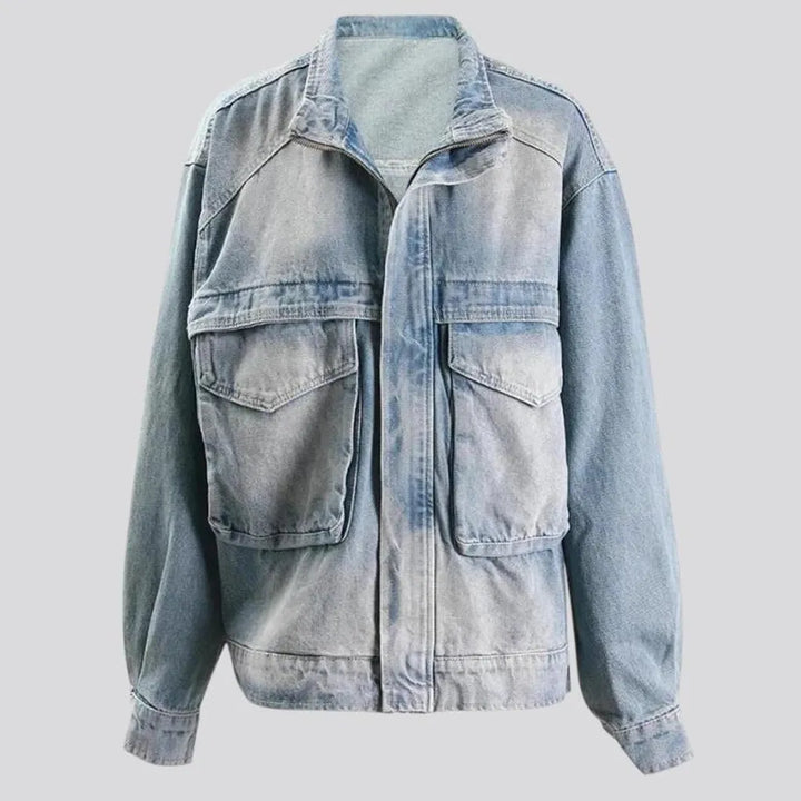 Boho 90s extra-large denim jacket for ladies