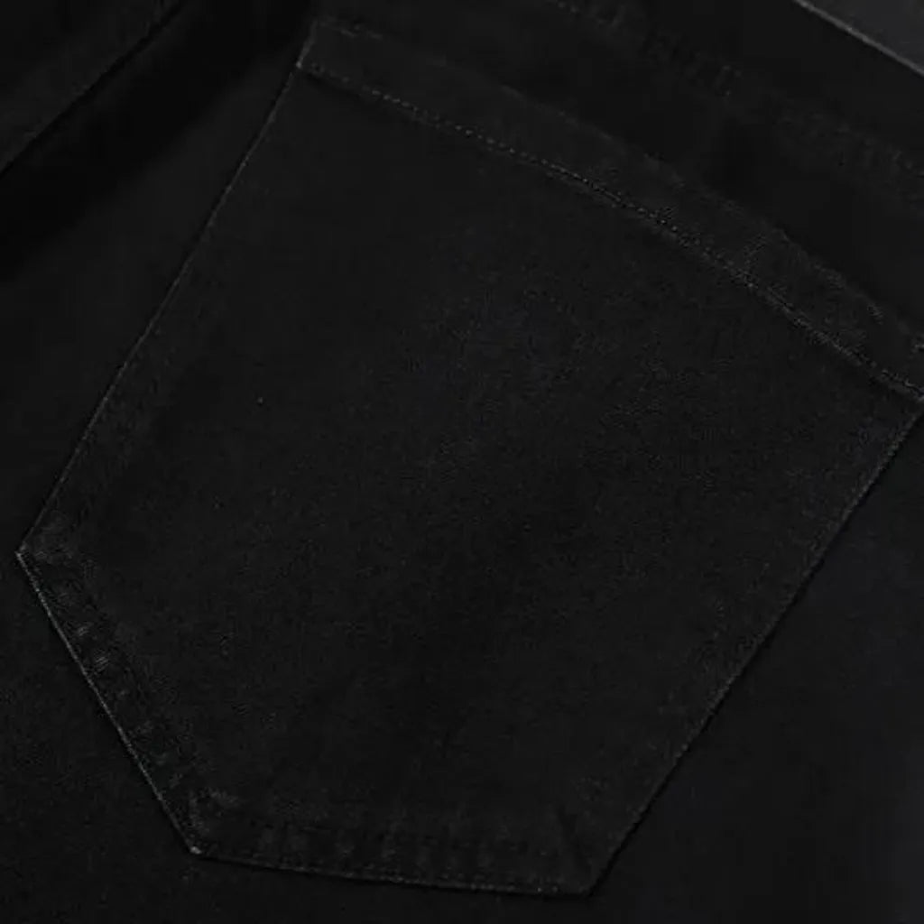 High-rise tapered jeans for men