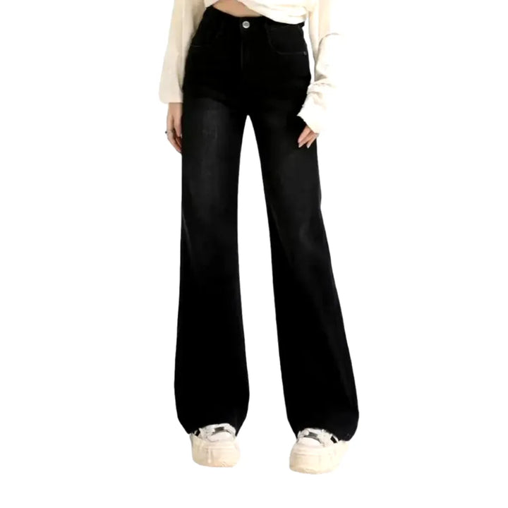 High-rise Stylish Jeans for Women - Black