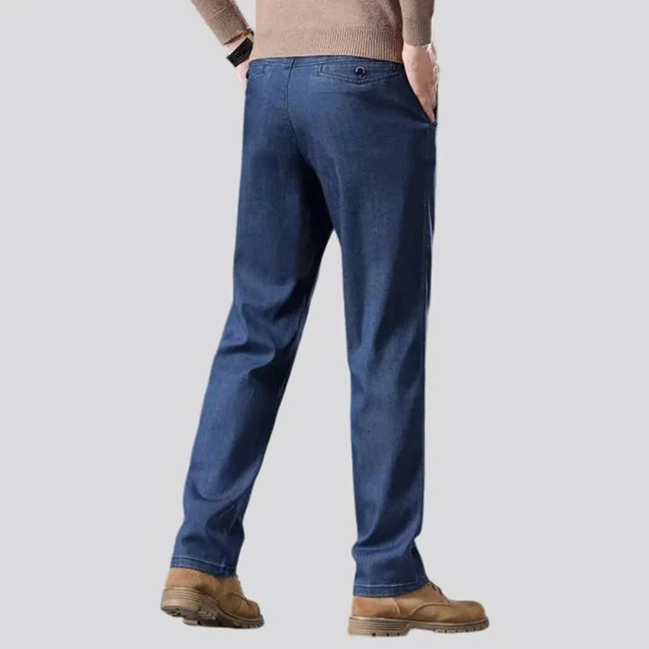 Classic straight fit dark men's jeans