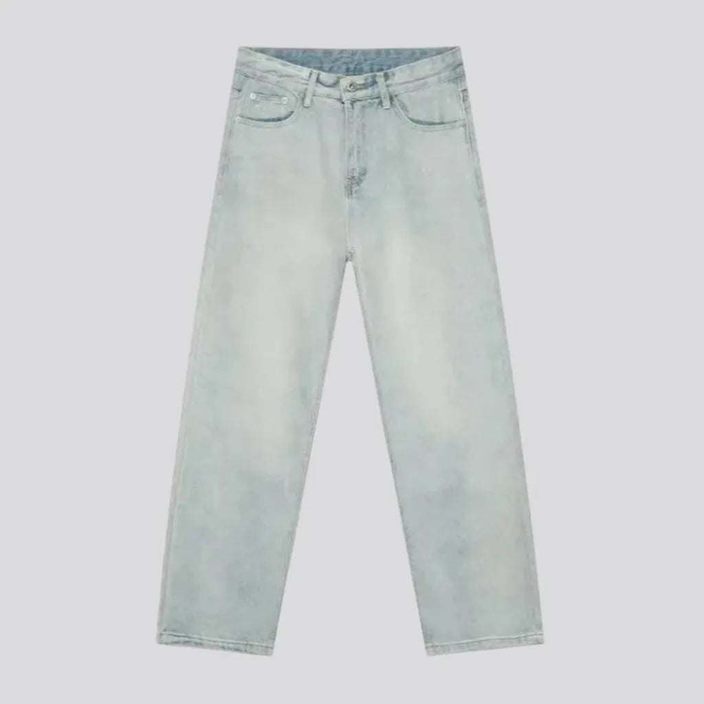 Casual mid waist jeans for men