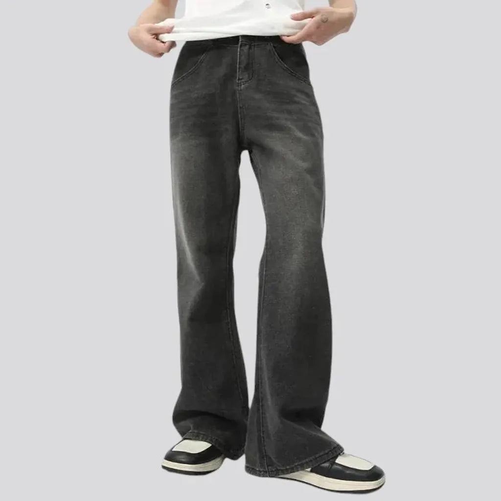 Mid rise stylish men's jeans