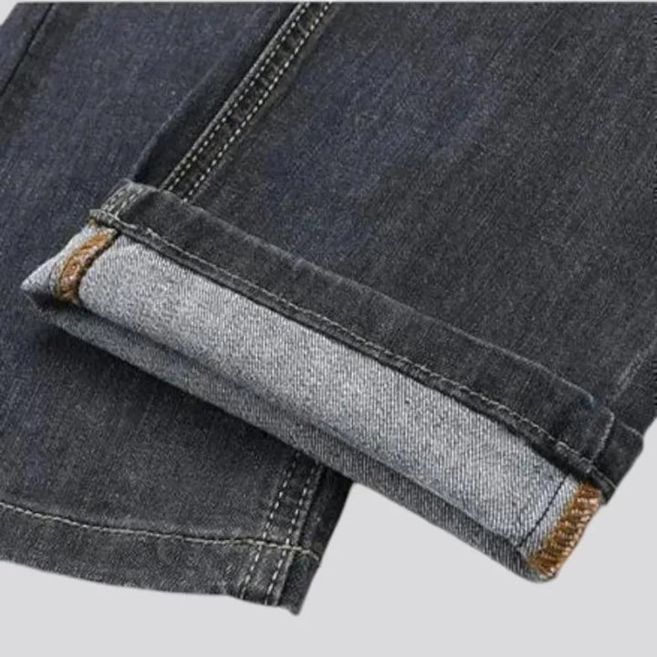 Sanded and slim men's jeans