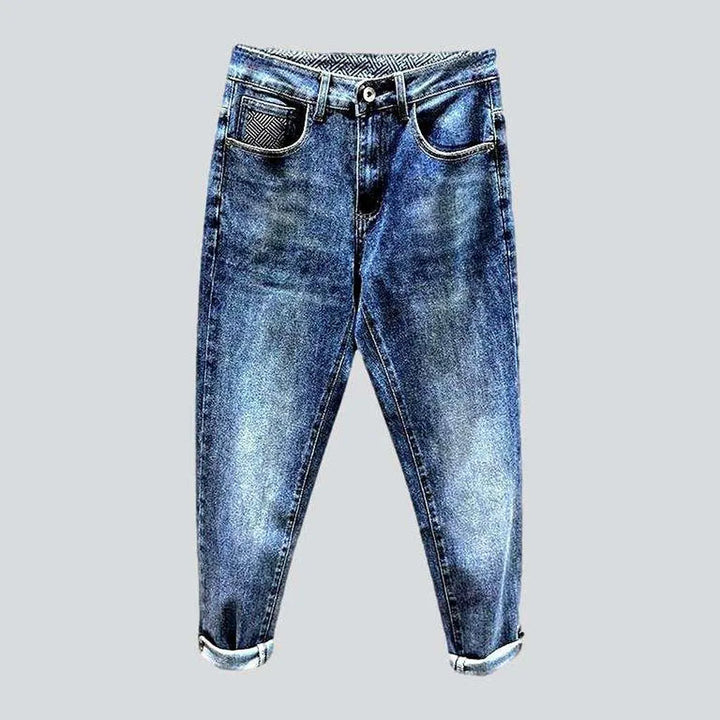 Trendy style men's baggy jeans