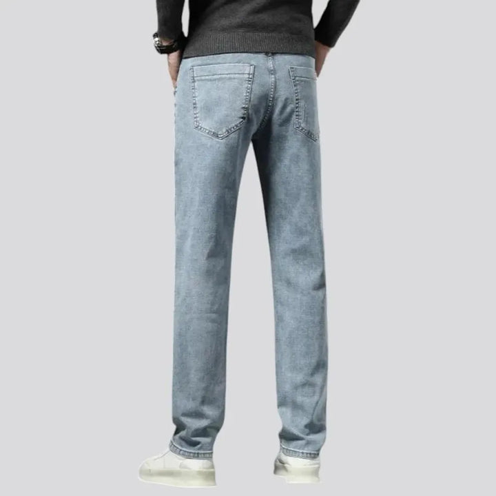 Casual stretchable narrow fit men's jeans