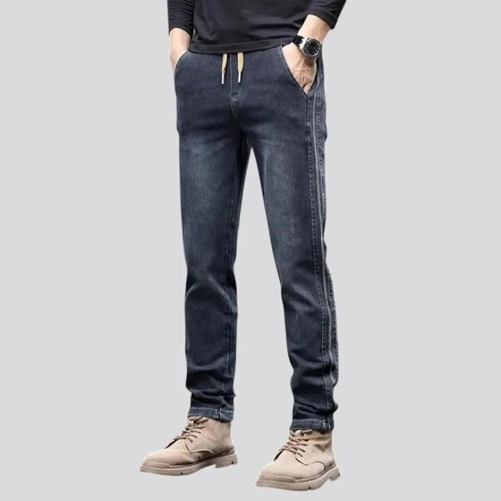 Stylish slim men's denim joggers