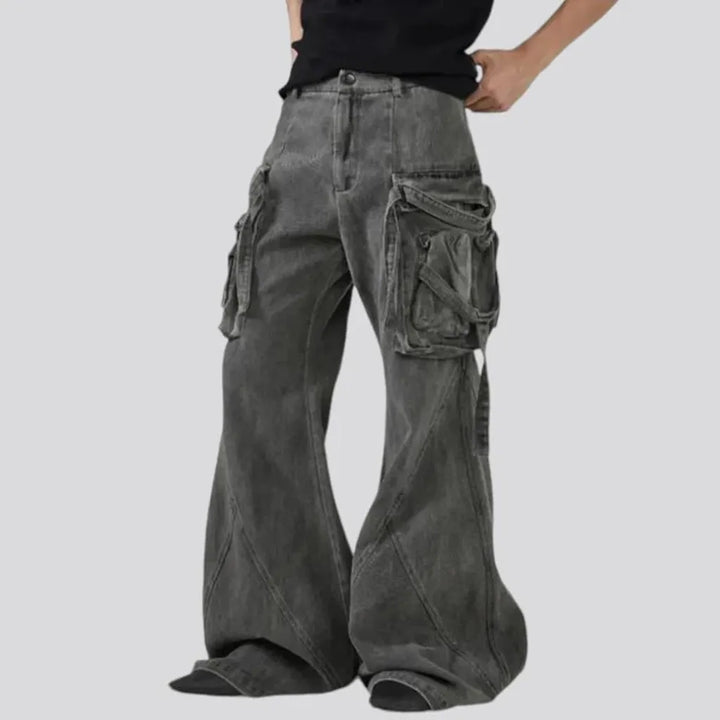 Boho vintage bootcut men's jeans