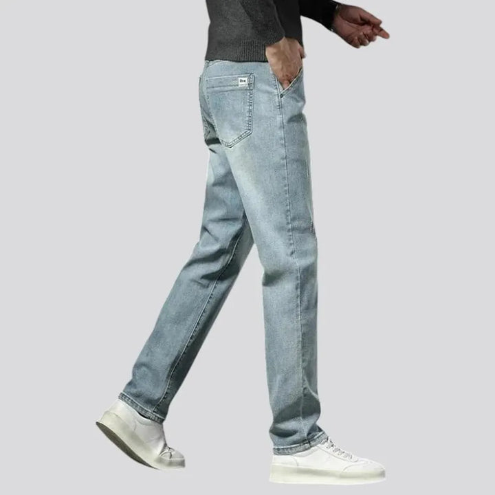 Casual stretchable narrow fit men's jeans