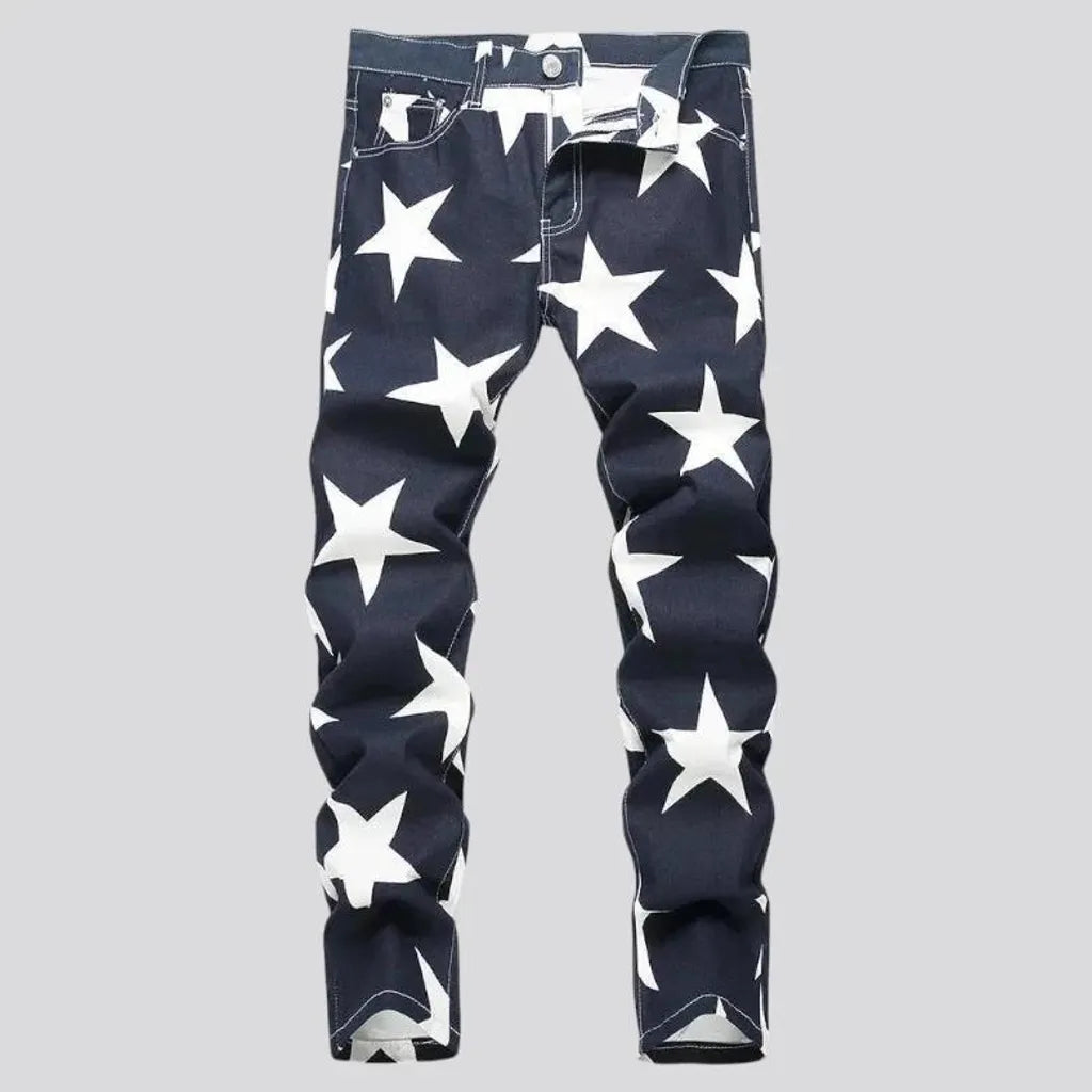 Fashionable skinny men's jean pants