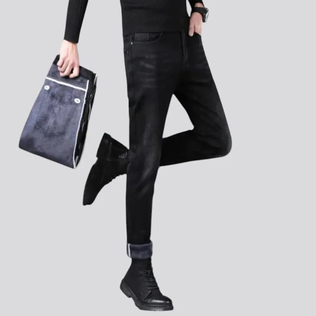 Casual stretchable mid-rise men's jeans