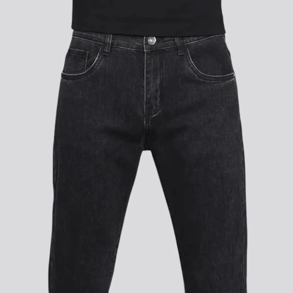 Tapered fit stretchable men's jeans