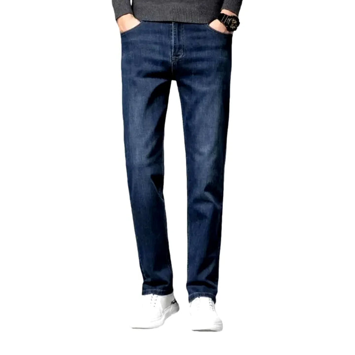 Casual Stretchable Men's Jeans - Dark Blue