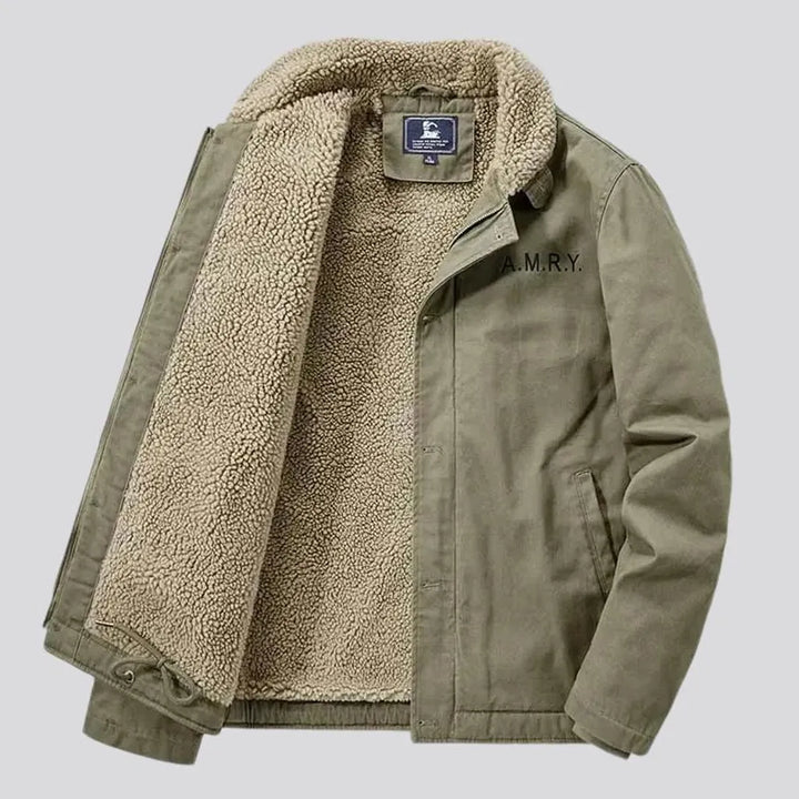 Fashionable men's sherpa coat