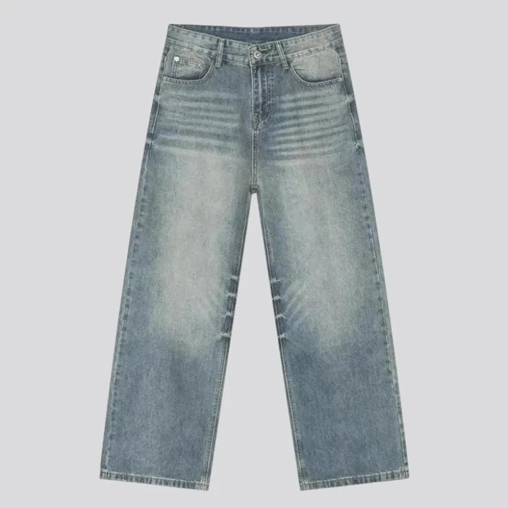 Mid rise boho vintage men's jeans