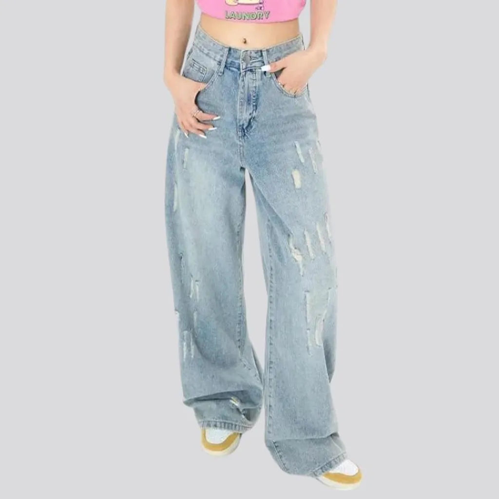 Light-wash floor-length jeans
 for ladies | Jeans4you.shop