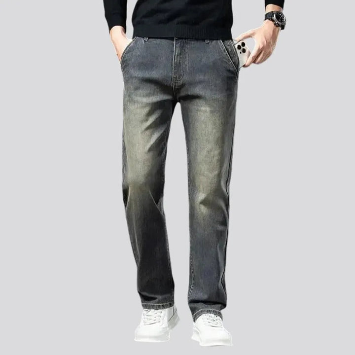 Vintage style straight-leg men's jeans