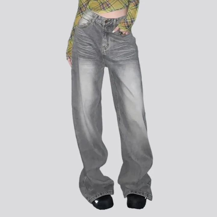 Vintage grey jeans
 for women