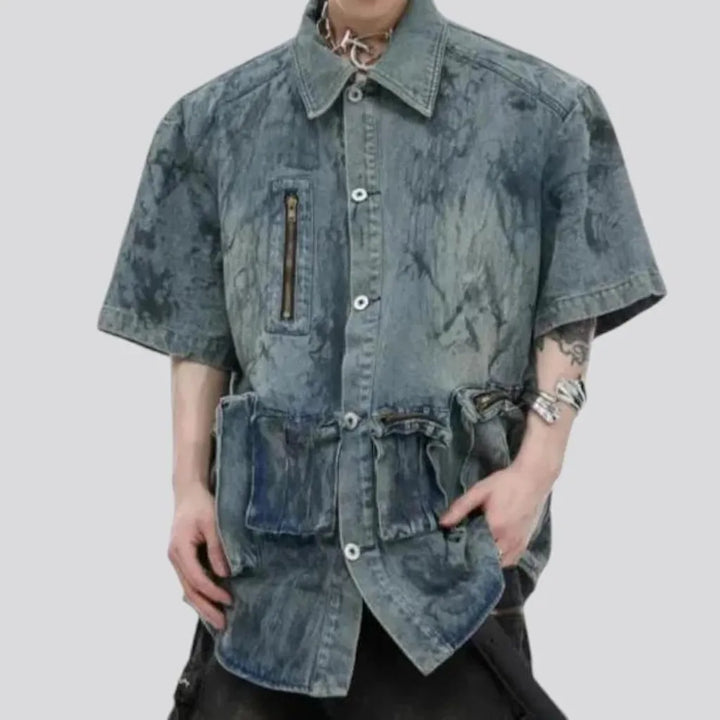 Vintage style men's jean shirt