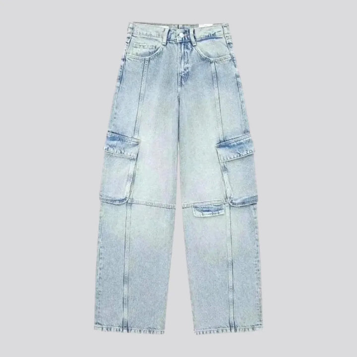 Bleached Baggy Fit Women's Jeans | Jeans4you.shop