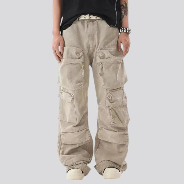 Cargo zipper y2k style men's jeans