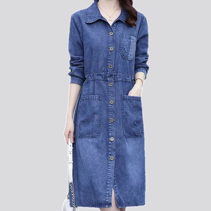 Casual average pattern jeans dress