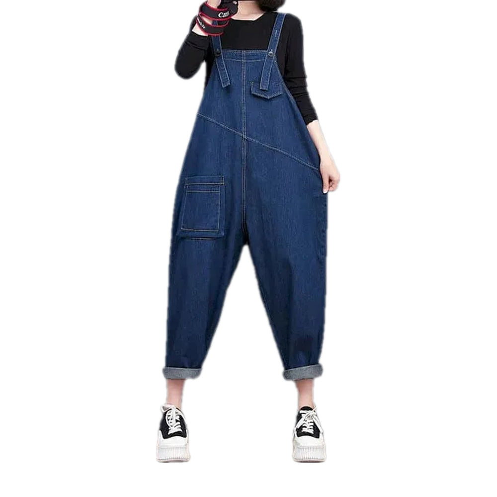 Boho Slouchy Women's Jean Dungaree - Blue