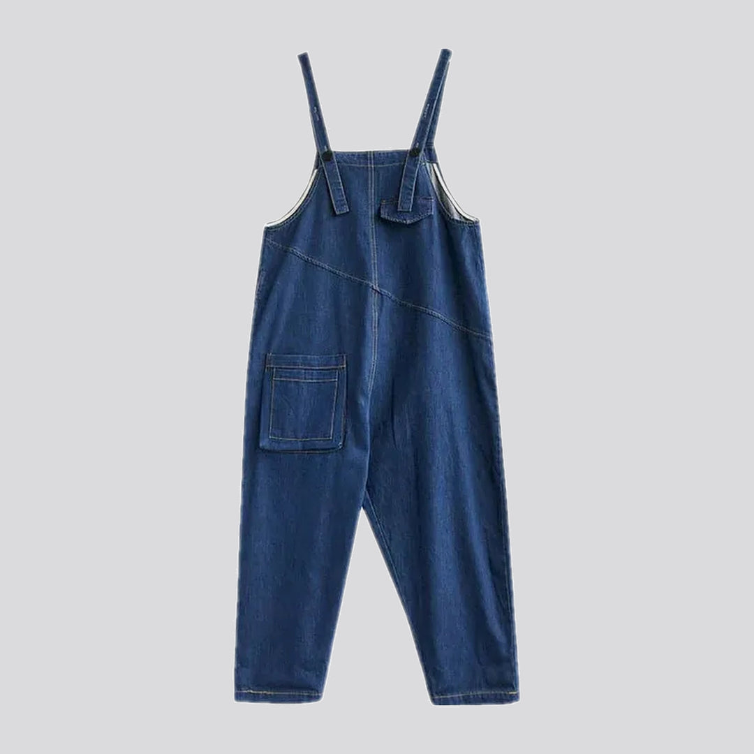 Boho slouchy women's jean dungaree