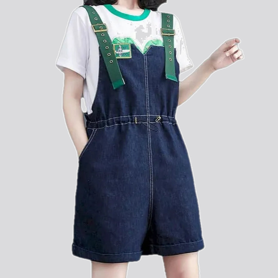 Baggy Dark Style Denim Overall for Women | Jeans4you.shop