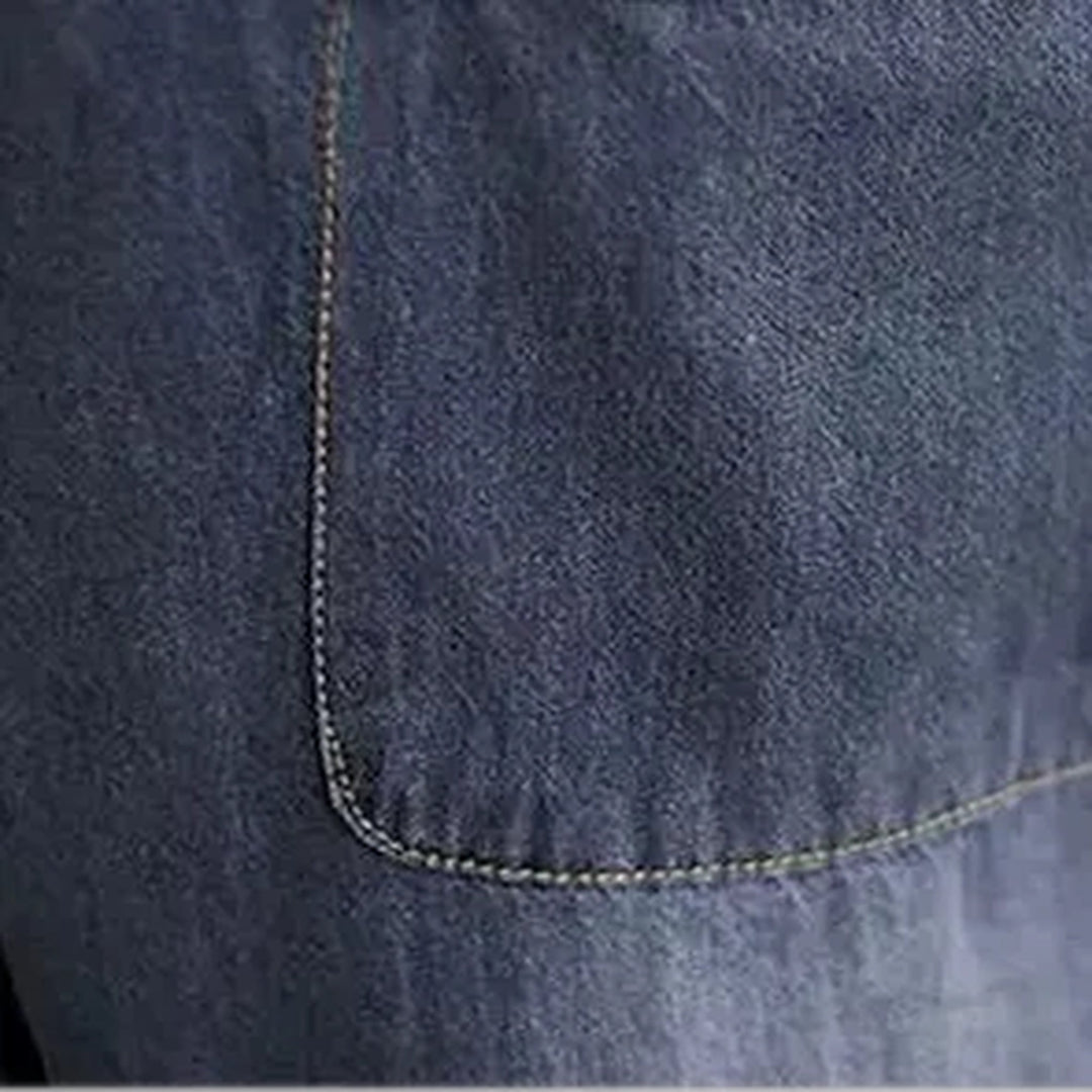 Vintage style denim bib for ladies