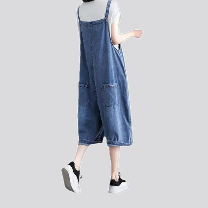 Vintage style denim bib for ladies
