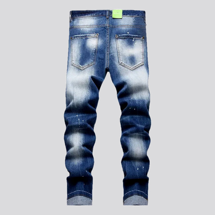 Fashionable stretchable men's jeans