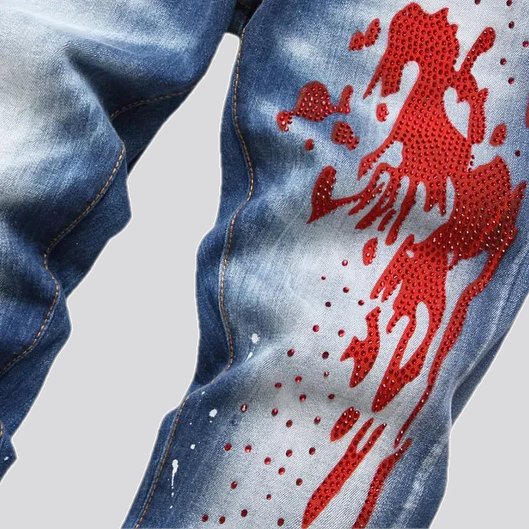 Fashionable stretchable men's jeans