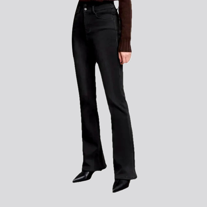 Insulated bootcut and tight women's jeans