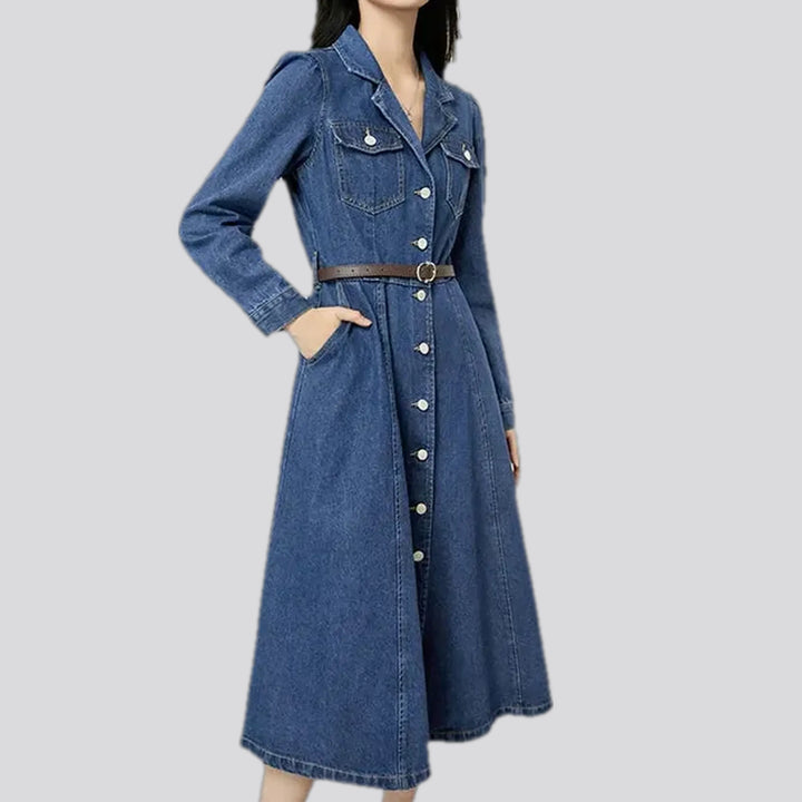 Casual mid-length jean dress