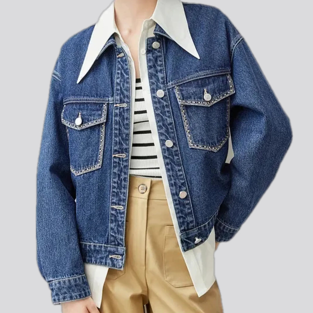 Oversized women's jean jacket