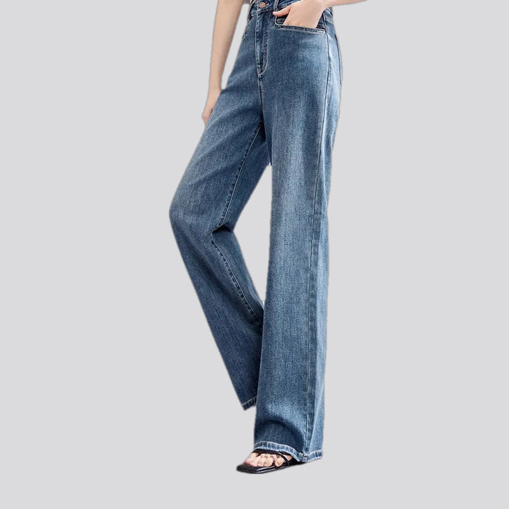 Faded wash casual jeans for ladies