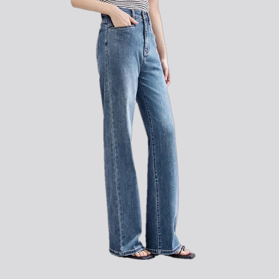 Faded wash casual jeans for ladies