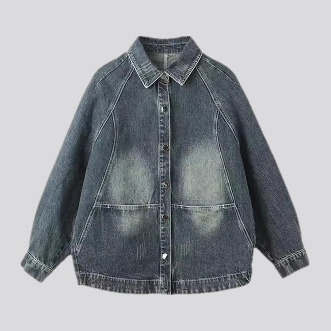 Retro style women's jean chore jacket