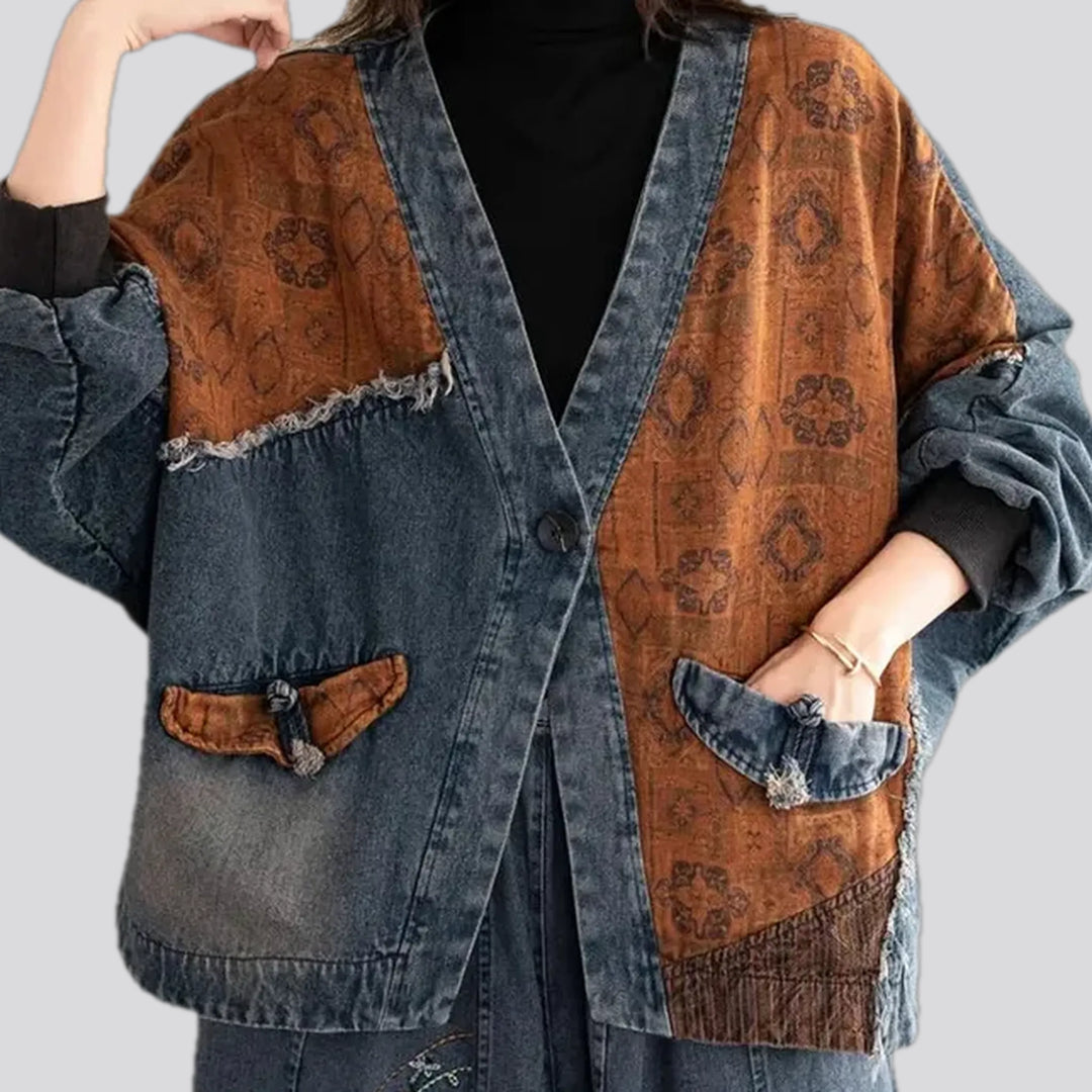 Boho Style Women's Jeans Chore Jacket | Jeans4you.shop