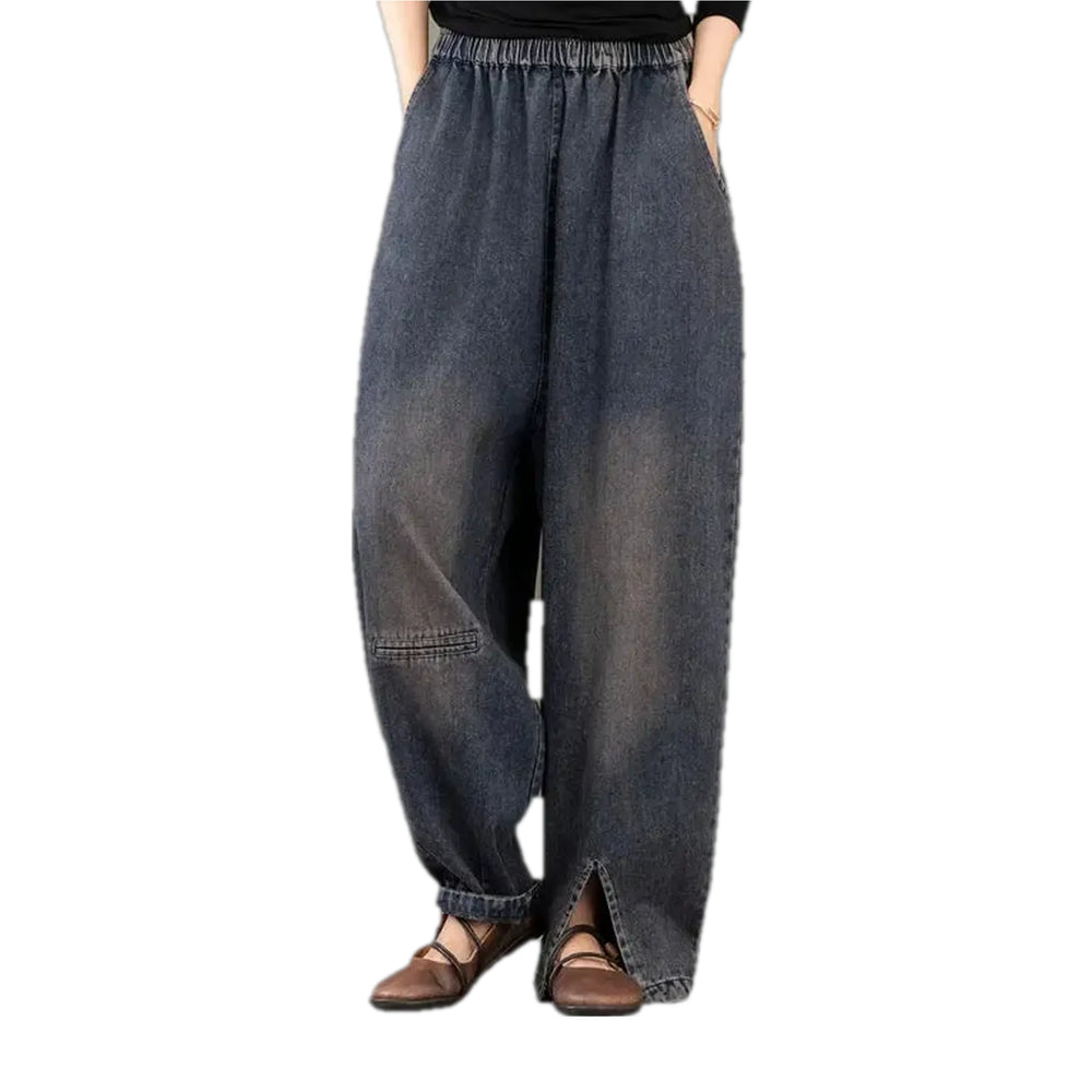 Vintage Style and Boho Fit Jean Joggers for Ladies - Blue