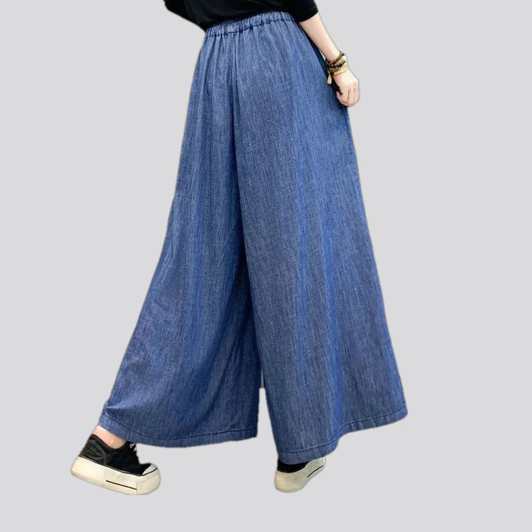 Mixed patterns fashion women's jean culottes