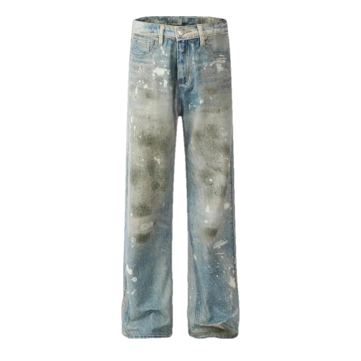 Faded Casual Men's Jeans - Light Blue