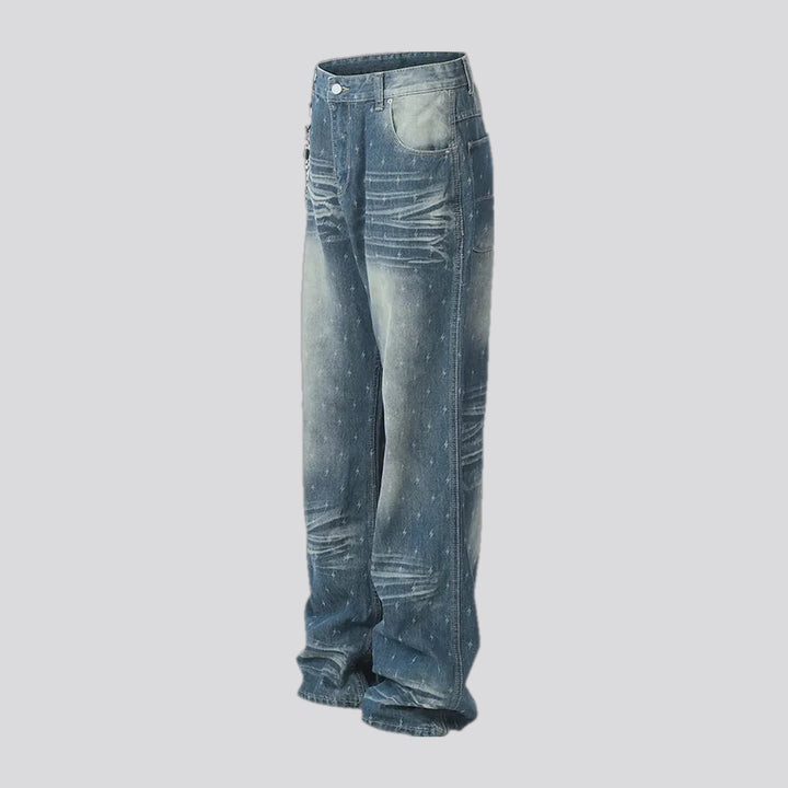 Fashionable boho slouchy men's jeans