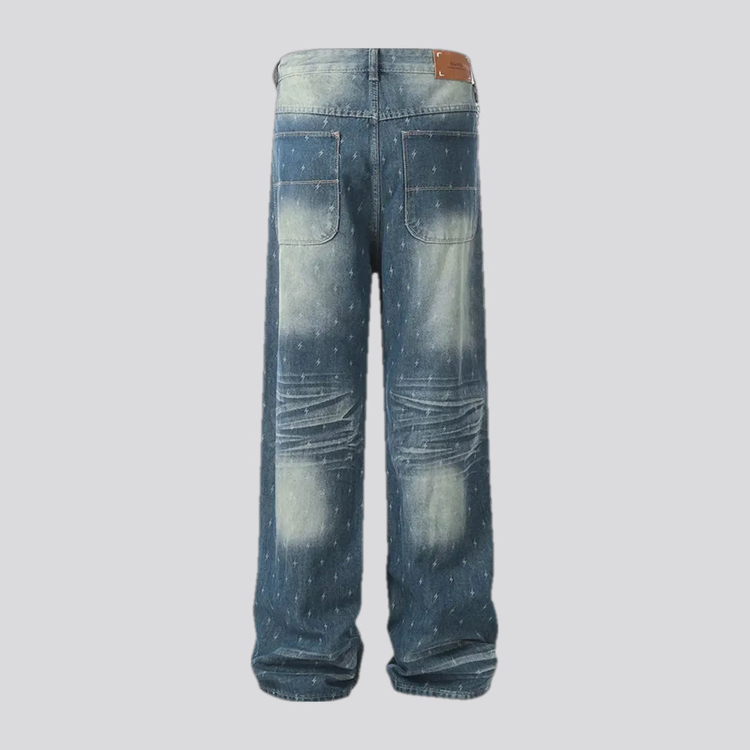 Fashionable boho slouchy men's jeans