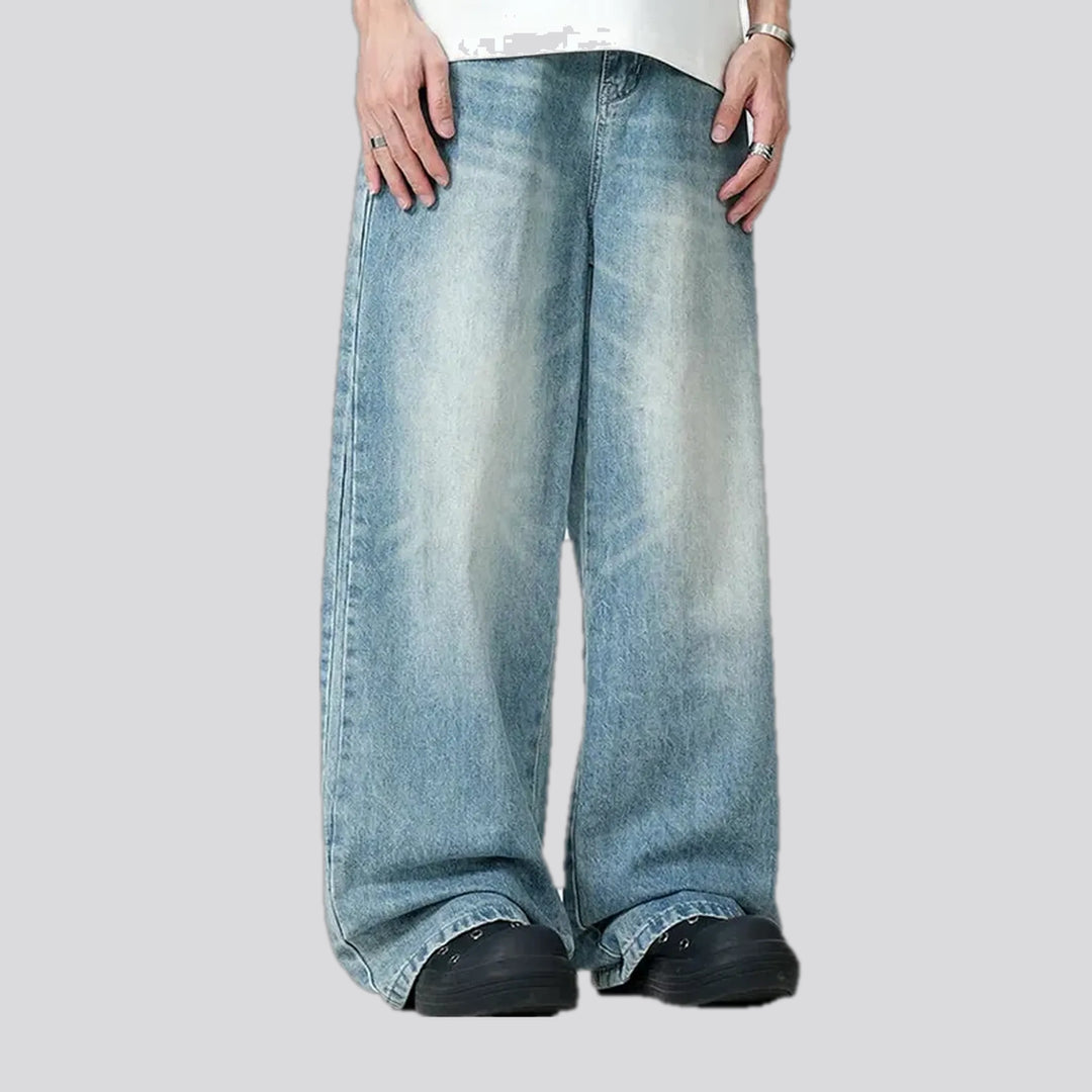 Baggy Style Abraded Men's Jeans | Jeans4you.shop