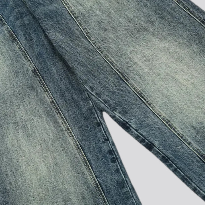 Faded wash men's jeans