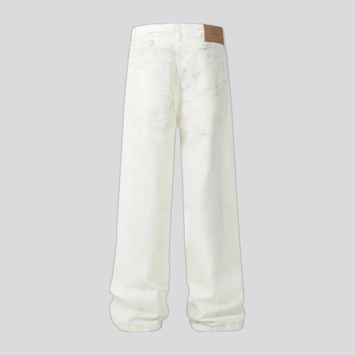 Boho style men's jean pants