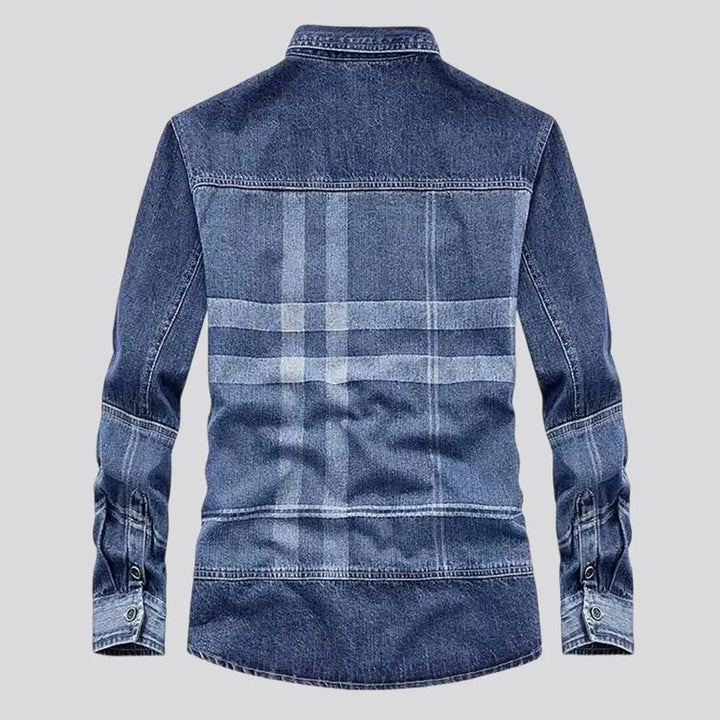 Retro look street style men's jeans shirt