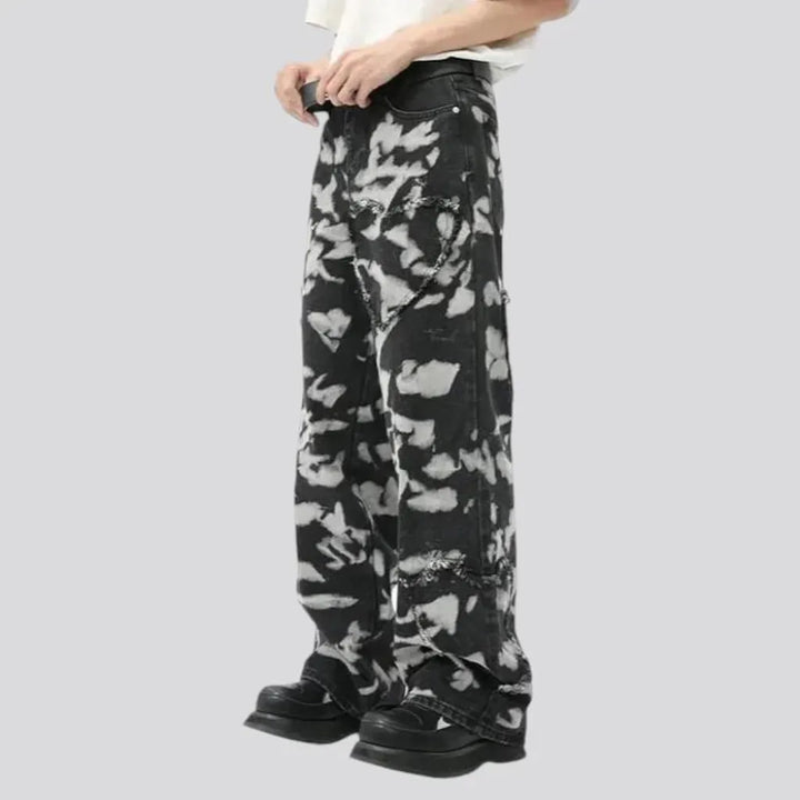 Camouflage fashion multi-color men's jeans