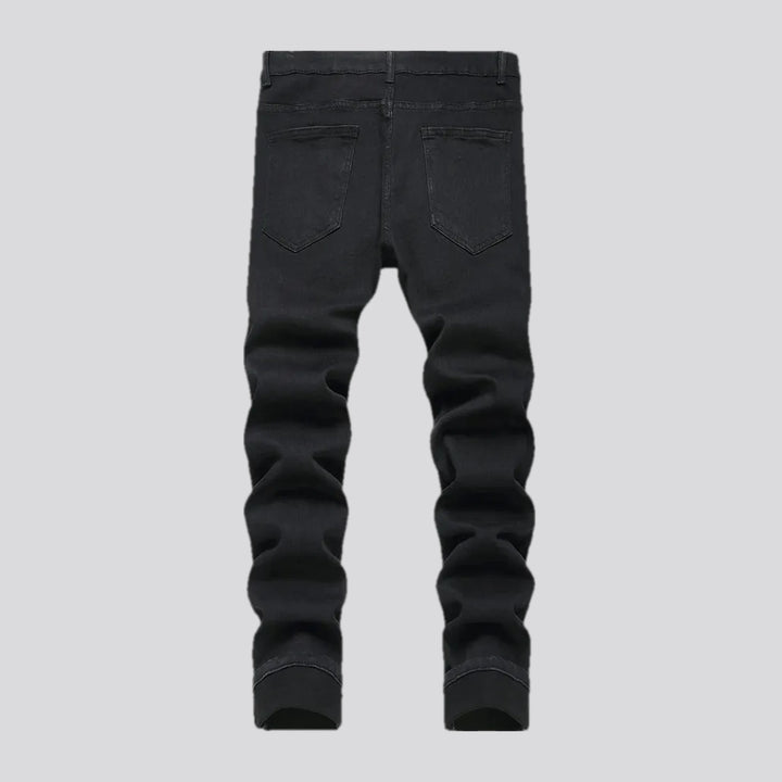 Fashionable elastic jeans for men